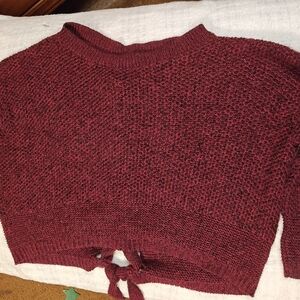 Express Off-the-Shoulder Maroon Sweater